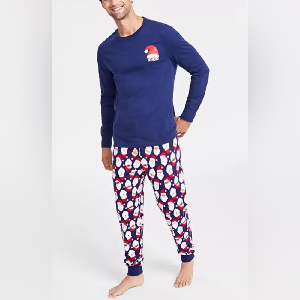 Family Pajamas Matching Men's Mix It Santa Pajamas Set